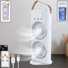 Electric Fan Desktop Double-Head Powerful Air Cooler (1 Pc / With Remote)