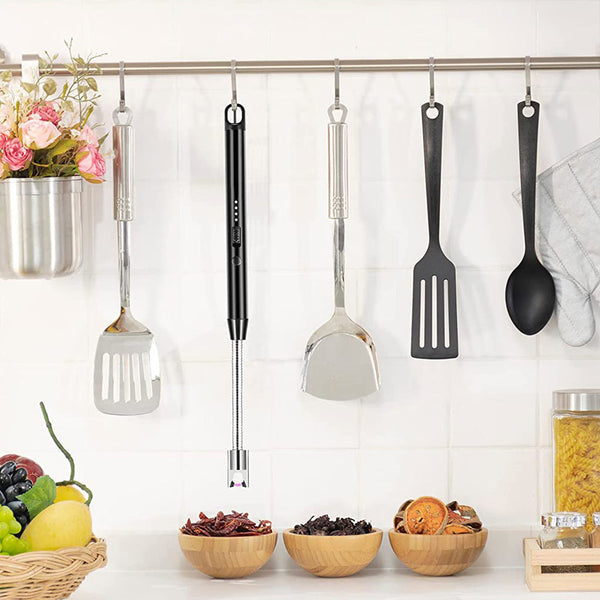 Long Flexible USB Rechargeable Electric Arc Lighter – Windproof, Flameless Plasma