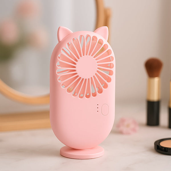 Handheld Mini Fan - USB Personal Fan with Bracket, Pocket-Sized Desktop Fan (Battery Not Included)