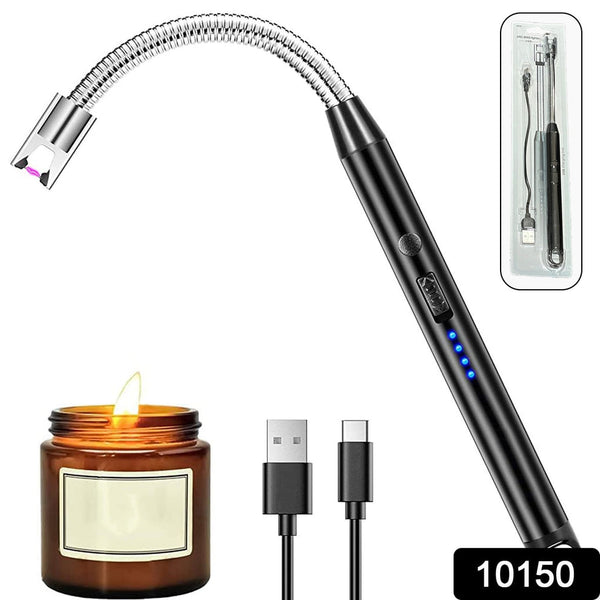Long Flexible USB Rechargeable Electric Arc Lighter – Windproof, Flameless Plasma